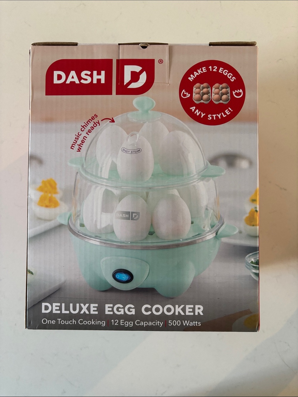 Dash Deluxe Egg Cooker — Mint Green 12-Egg Capacity